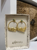 Aretes aros marinos esmeralda