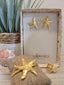 Aretes, brazalete y anillo-Estrellas de Mar
